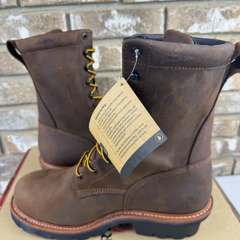 Red Wing Loggermax 2120 Waterproof Work Boots Men's Sz 11.5D Non Metallic Toe